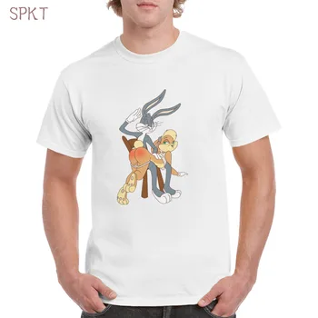 Bugs Bunny si Lola Bunny Iepuri tricou Soft Top Supradimensionat din Bumbac Tricou Femei/Man T-Shirt Drăguț Plin de viață