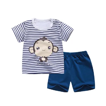 2021 Copii Băiat de Vară Seturi de Îmbrăcăminte pentru Copii 2 buc Tricou Maneca Scurta+pantaloni Scurți Costum Copil Fata din Bumbac Tricou Copii Ieftine Haine