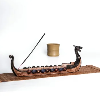Decor Meserii Rășină Dragon Barca De Tămâie Stick Titularul Arzător Sculptat Sculptură Cădelniță Festival Acvariu Ornament Figurine