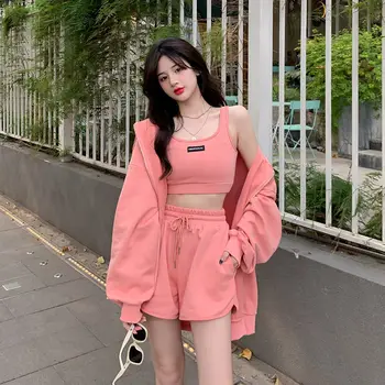 Olomm Fată Costum De Primavara Toamna Coreean 2021 Noi Ins Vesta Pierde Culoare Solidă Stil Sport Jacheta Femei Streetwear Haine Originale