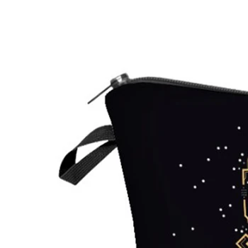 Cel Mai Nou Stil Misterios Negru Zodiac Personalizat Exclusive Machiaj Geantă Borsetă Pentru Care Pleacă Machiaj Perie Spălare Sac Pungă