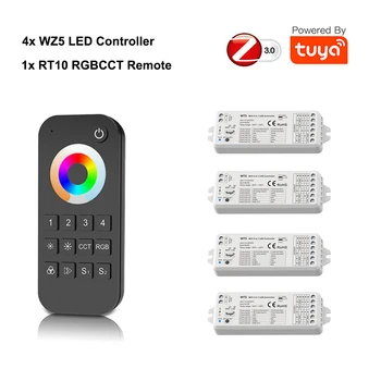 Tuya Zigbee 5CH Controler cu Led-uri DC12V 24V RGBCW RGBCCT Benzi cu Led-uri fără Fir Control de la Distanță Inteligent APP de Viață de Start Google Voice Control