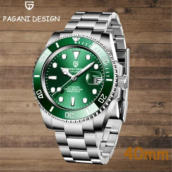 PAGANI DESIGN de Brand de Top pentru Bărbați din Oțel Inoxidabil rezistent la apa 100m Verde Ceas 2021 Clasic de Afaceri Bărbați Ceas Reloj Hombre