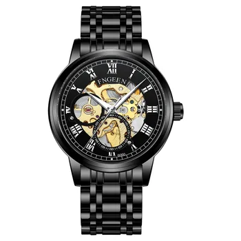 Fenzun FNGEEN Ceas Barbati Automatic Gol Ceas Mecanic 2021 Nouă Centură din Oțel Veritabil Impermeabil Bărbați Ceas Reloj