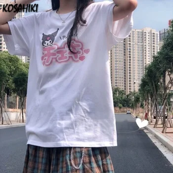 KOSAHIKI Japoneze Kawaii Fata Tricou Harajuku Femei Tricou Anime Graphic Tee Topuri Haine de Vară coreean Adolescente Haine