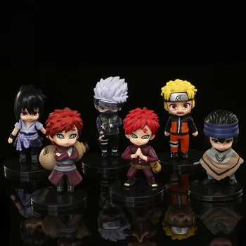 1buc 6.5 cm Anime Naruto Acțiune Figura Jucării Uzumaki, Sasuke, Sakura, Kakashi Gaara Modele de Desene animate Papusa Cadouri pentru Copii Jucarii Aleatoare Trimis