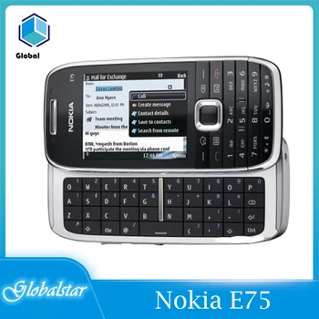 Nokia E75 Renovat Original Deblocat Nokia E75 Tobogan de 2.4' inch GSM 3G mobile Symbian telefon cu A-GPS, Bluetooth, WIFI FM