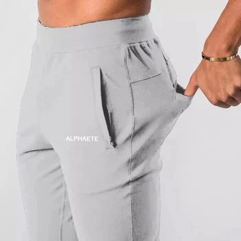 2021 noi oameni musculare de fitness de formare de funcționare sport pantaloni de bumbac pentru bărbați respirabil Slim beam gura casual sănătate pantaloni sex Masculin