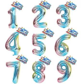 1set Mare 32inch Colorate Cifre Mini masina de Numărul Balon Folie Happy Birthday Baby shower Party, Decoratiuni Copii, Jucarii