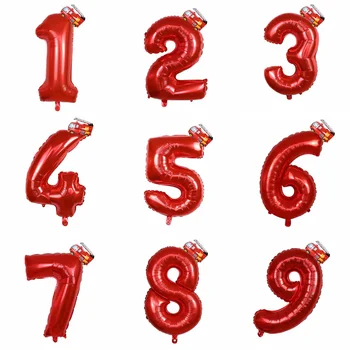 1set Mare 32inch Colorate Cifre Mini masina de Numărul Balon Folie Happy Birthday Baby shower Party, Decoratiuni Copii, Jucarii