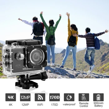 Ultra HD 4K de Acțiune WiFi Camera 12MP 2 Inch 30M Merge Impermeabil Pro 170D Casca Bicicleta de Camera de Înregistrare Video Sport Cam