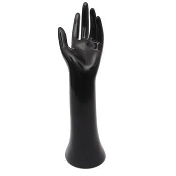Negru 23cmx23cm Manechin, Mână, Deget de Mănușă Inel Brățară Brățară Bijuterii Display Stand Titular