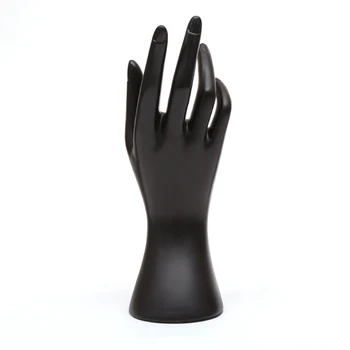 Negru 23cmx23cm Manechin, Mână, Deget de Mănușă Inel Brățară Brățară Bijuterii Display Stand Titular