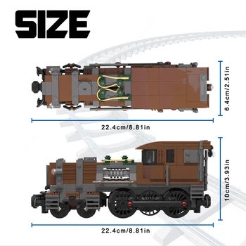 MOC Tren Model de Masina Mare Invenție Steampunked Crocodil Locomotiva Constructor Jucarii Educative Bloc Caramida Copil Cadouri