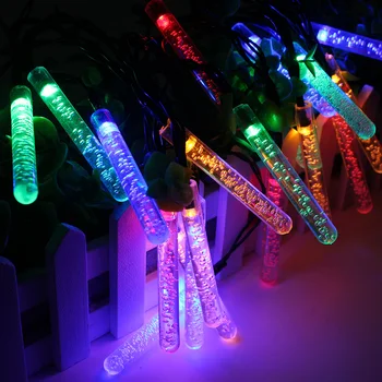5M 20 LED-uri Solare Șir de Lumini în aer liber, Grădină Lumină rezistent la apa de Cristal Picătură de ploaie Ghirlanda de Crăciun de Vacanță Lampă Decorativă