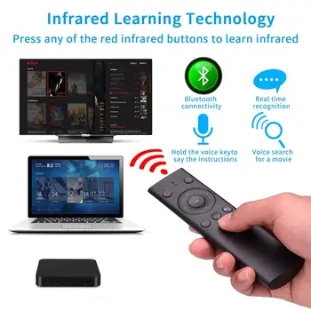 Q8 Bluetooth Voice Control de la Distanță 2.4 G Wireless Keyboard Mouse-ul de Aer Pentru Tableta Smart Android TV Box AI Voce Veveriță Zburătoare FIERBINTE