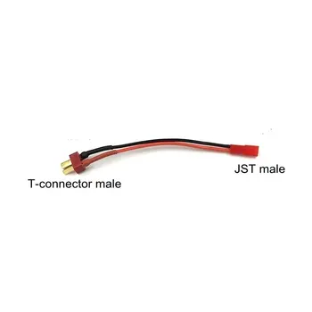 Decanii T-conector T mufa Jst conector de sex masculin de sex feminin de conversie adaptor pentru RC hobby baterie cca 2 BUC